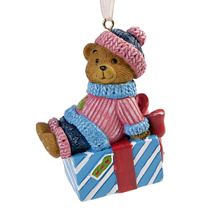 Декоративное украшение 5,5х3х7,5см ФЕНИКС-ПРЕЗЕНТ Мишка и подарок полиэтилен 000000000001179835