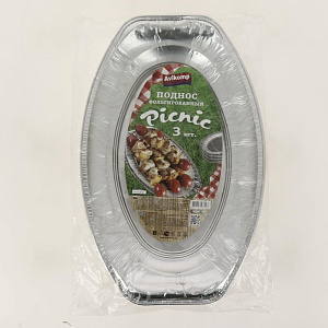 Поднос фольгированный Picnic, 3 шт. в упаковке AV 86566 000000000001186815