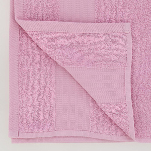 Полотенце махровое 60х100см LUCKY бордюр полосы розовое 100% хлопок 000000000001208936