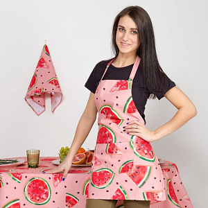 Фартук Этель "Арбузы" 65х60см, репс, пл.130г/м2, 100% хлопок 4126978 000000000001200098