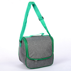 Термосумка-саквояж 22х24х17см внутренний слой ламинированый алюминий серый 000000000001212127