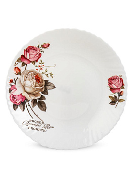 Тарелка обеденная 24см FARFORELLE Rose стеклокерамика 000000000001228249