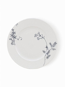 Тарелка десертная 20см DE'NASTIA Флер Графит белый фарфор 000000000001229626