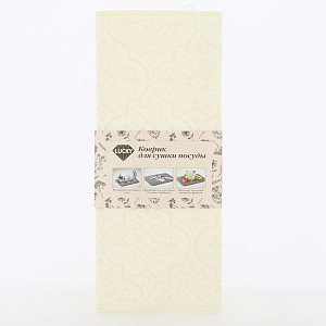 Коврик для сушки посуды 50х38см LUCKY Восток молочный жаккард микрофибра полиэстер 000000000001210126