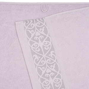 Полотенце махровое 100х150см DINA ME Вензельный бордюр сиреневое хлопок 000000000001212855