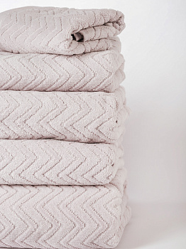 Полотенце махровое 70х130см LUCKY Зигзаг светло-серый хлопок 100% 000000000001214731