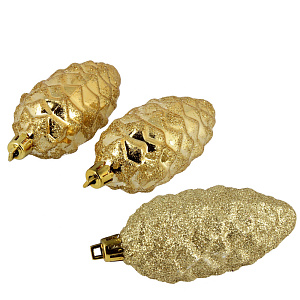 Набор декоративных украшений Шишка Посуда Центр, 9 см, 3 шт. 000000000001161750