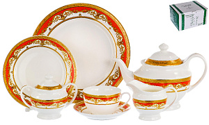 Набор столовой посуды 22 предмета BALSFORD (чашка/блюдце/чайник/сахарница/молочник/блюдо/тарелка) фарфор 123-16022 000000000001197876