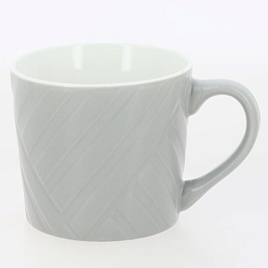 Кружка 360мл LADINA с тиснением керамика 000000000001211027