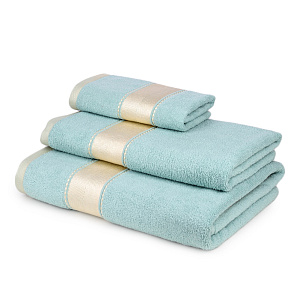 Полотенце махровое 30х60см LUCKY атласный бордюр мятный хлопок 100% 000000000001208679