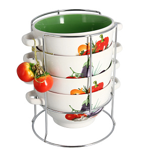 Набор бульонниц Wellberg, 700мл, керамика, 5 предметов 000000000001154841