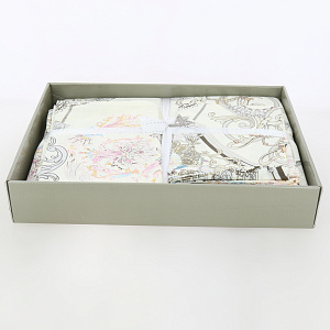 Комплект постельного белья Евро LUCKY Калейдоскоп white 50х70 пододеяльник 200х220см простынь 220х240см наволочки 50х70см-2шт поплин 100% хлопок 000000000001212728