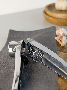 Пресс для чеснока 16,5x3x5см DE'NASTIA Monolit серый цинковый сплав/пластик 000000000001231172