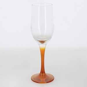 Фужер стекло для шампанского оранжевая ножка 190мл ENJOY PASABAHCE 44160OSL 000000000001199199