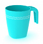 Кружка 400мл пластик голубая П2223