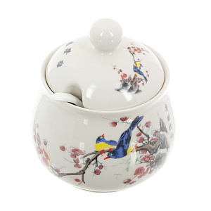 Сахарница с ложкой Птицы на ветке ТимА 000000000001132892