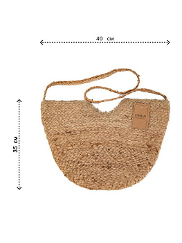 Сумка плетеная DE'NASTIA 40х35см бежевый джут 000000000001225689