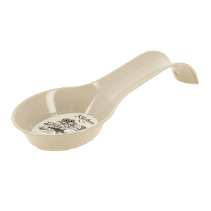 Подставка для ложки 20х8х3,5см PHIBO с декором бежевый пластик 000000000001198296