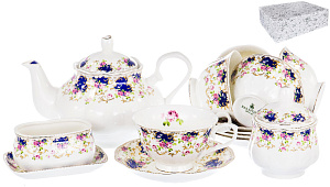 Н-р чайный,16шт,6 чаш250мл+6бл+ч-к+сах+пдст п/ч.пак+блюдо д/лим,122-05004 000000000001181596