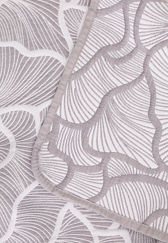 Покрывало 200х240см DE'NASTIA пион2 3слоя серое жаккард 55%хлопок 45%полиэстер 000000000001212597