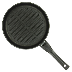 Сковорода Гриль 26см НЕВА МЕТАЛЛ ПОСУДА Ферра индукция съемная ручка алюминий 000000000001169024