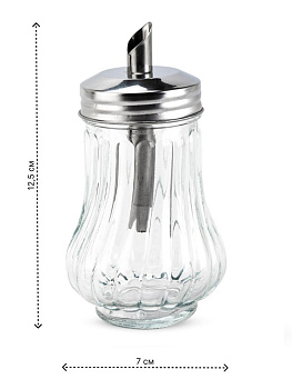 Сахарница 7х12,5см 200мл стекло/нержавеющая сталь 000000000001228452