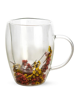 Кружка 350мл Цветы в ассортименте стекло 000000000001223478