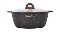 Кастрюля-жаровня 4л KUKMARA Granit Ultra Original стеклянная крышка антипригарное покрытие литой алюминий 000000000001204823