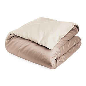 Пододеяльник 175x210см DE'NASTIA NEW сатин 2х-сторонний молочный/бежевый хлопок 000000000001215771