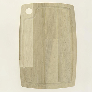 Доска разделочная 30х20см FACKELMANN с кровостоком и боковым отверстием бук 000000000001206988