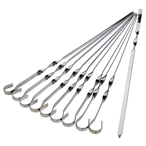 Набор плоских шампуров Мастергриль Matissa, 45 см, 10 шт. 000000000001038662