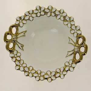 Фруктовница 23х20,5х6,5см BALSFORD Home Art  Bowknot белая упаковка фарфор 000000000001194017