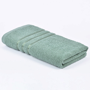 Полотенце махровое 50х90см СОФТИ бордюр 3 полоски светло-зеленый хлопок 100% 000000000001212208