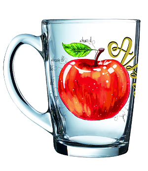 КАПУЧИНО Кружка 300мл ОСЗ Полезное яблоко стекло 000000000001199991