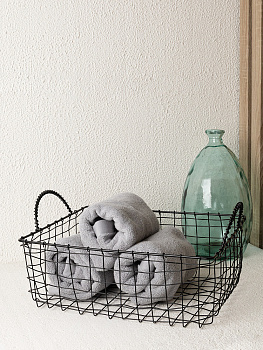 Корзина 35x30x15см DE'NASTIA с ручками черный сталь 000000000001229602