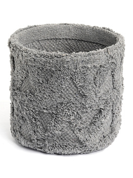 Корзина для хранения 20x20см DE'NASTIA Крафт Треугольники серый хлопок 000000000001220592