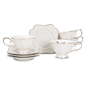 Набор чайный 8 предметов LAGARD (чашка 180мл-4шт/блюдце-4шт)т фарфор SH08083 000000000001219863