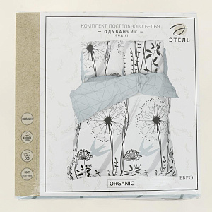 Комплект постельного белья евро Этель Одуванчик вид 1 пододеяльник200х217см простыня220х240см наволочки70х70см-2шт 125гр поплин 100%хлопок 000000000001206705