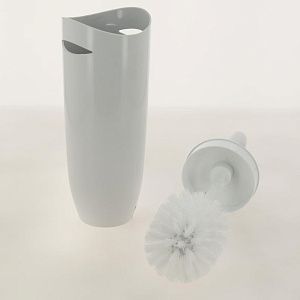 Ёрш с подставкой для унитаза белый D10 H35см пластик PRIMANOVA M-E05-01 000000000001201684