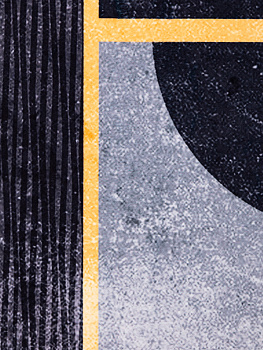 Коврик придверный 60x90см LUCKY Круги овалы чёрный/синий полиэстер 000000000001211920