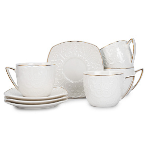 Набор чайный 8 предметов LAGARD (чашка 220мл-4шт/блюдце-4шт) фарфор SH08089 000000000001219869