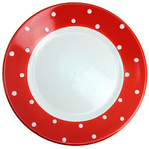 Тарелка Белый горох на красном Estetica, 27 см 000000000001117327