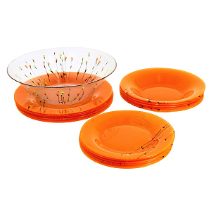 Столовый набор Rhapsody Orange Luminarc, 19 предметов 000000000001094759