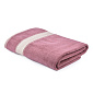 Полотенце махровое 100х150см LUCKY атласный бордюр темно-розовый хлопок 100%