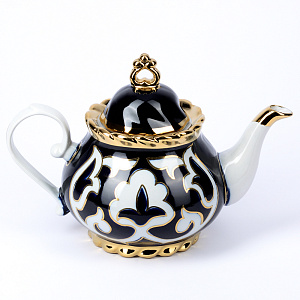 Чайник Пахта 1,1л ASIA PORCELAIN рифленный с титановым напылением фарфор 000000000001204889