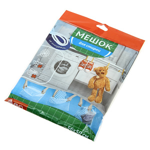 Мешок для стирки белья с шнуром Eva, 50х56 см 000000000001013332