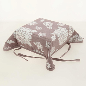 Корзина для хлеба 20x20x10cm DeNASTIA Коллекция"Пионы"100%хлопок/30%полиэстер,белый/розовый B000052 000000000001202714