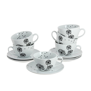 Набор чайный на 6 персон 250мл/16см ESPRADO Viente костяной фарфор 000000000001153701