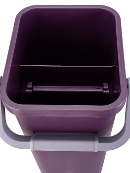 Набор для уборки пола(швабра с 2 насадками + ведро с отжимом)фиолетовый пластик 000000000001228755