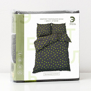 Комплект постельного белья "Этель" евро Grey storm 200х217см, 220х240см, 70х70см-2шт, 100% хлопок 4616009 000000000001202311